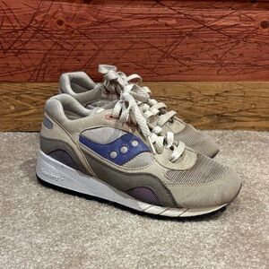 Saucony Beige and Blue Athletic Shoes